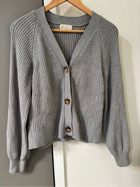 Gray slouchy cardigan